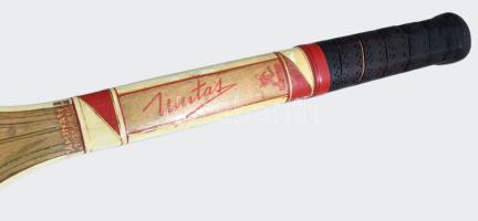 Unitas régi teniszütő, h: 68 cm