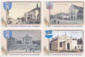 24 db MODERN reprint jellegű képeslapsorozat: A történelmi Magyarország zsinagógái (Dél-Dunántúl)