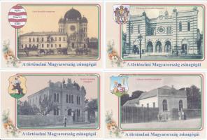 21 db MODERN reprint jellegű képeslapsorozat: A történelmi Magyarország zsinagógái (Észak-Dunántúl)