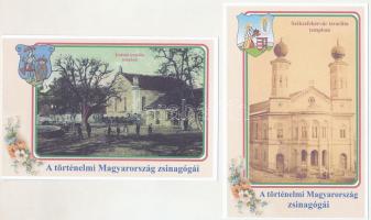 21 db MODERN reprint jellegű képeslapsorozat: A történelmi Magyarország zsinagógái (Észak-Dunántúl)