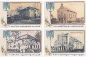 25 db MODERN reprint jellegű képeslapsorozat: A történelmi Magyarország zsinagógái (Pest vármegye)