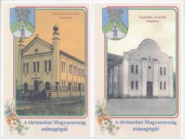 25 db MODERN reprint jellegű képeslapsorozat: A történelmi Magyarország zsinagógái (Pest vármegye)
