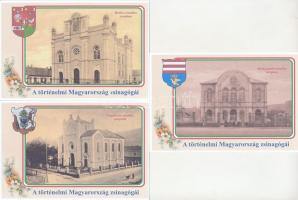 39 db MODERN reprint jellegű képeslapsorozat: A történelmi Magyarország zsinagógái (Felvidék)