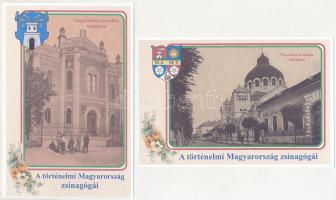 35 db MODERN reprint jellegű képeslapsorozat: A történelmi Magyarország zsinagógái (Erdély)