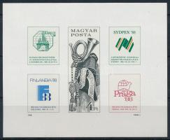 1988 Bélyegkiállítások III. vágott blokk (6.000)