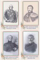 Irodalmi arcképcsarnok A-K - 30 db MODERN reprint jellegű képeslapsorozat a XIX. század neves íróiró...