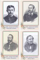 Irodalmi arcképcsarnok K-Z - 30 db MODERN reprint jellegű képeslapsorozat a XIX. század neves íróiró...