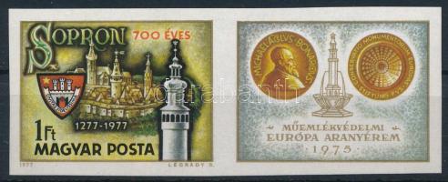 1977 Sopron vágott szelvényes bélyeg