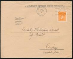 1939 A Máriabesnyői Kapucinus Rendház főnökének levele alkalmi bélyegzéssel