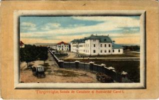 1911 Targoviste, Tergovistye, Tirgovics; Scoala de Cavalerie, Bulevardul Carol I / cavalry school, s...