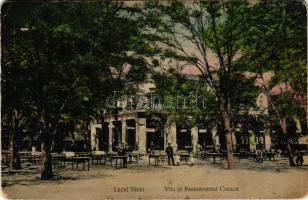 1910 Lacul Sarat (Braila), Vila si Restaurantul Cazacu / villa, restaurant (worn corners)
