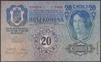 1913. 20K (2x) "Deutschösterreich" felülbélyegzéssel, színeltéréssel T:I