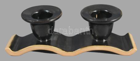 Zsolnay Manufaktúra, Gádor István (1891 - 1984) és Gorka Géza (1894 - 1971) tervezők: Gyertyatartó. ...