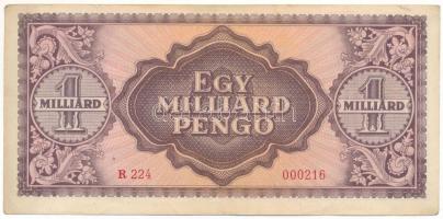 1946. 1.000.000.000P alacsony "R 224 000216" sorszámmal T:F
Adamo P28