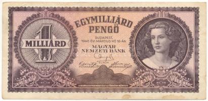 1946. 1.000.000.000P alacsony "R 225 000351" sorszámmal T:F
Adamo P28