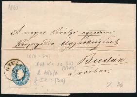 1863 15kr levél "GYULA" - Buda