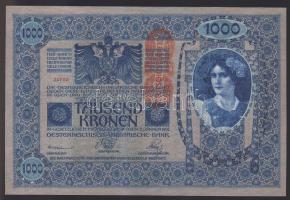 1902. 1000K (5x) "3703-30707" egymásutáni sorszámmal, "Deutschösterreich" felülbélyegzéssel T:I