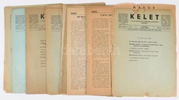 1948-1950 Kelet, a Magyarországi Symbolikus Nagypáholy közlönye 13 db száma (XXXIII. évf. 5., 6., 8....