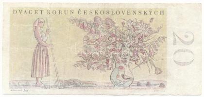 Csehszlovákia 1949. 20K "A 28 261014" T:VG
Czechoslovakia 1949. 20 Korun "A 28 26101...