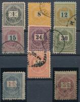 1888 Szép sztereo sor 9 érték, stecklapon (30.000)