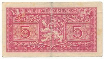 Csehszlovákia 1949. 5K "A 82 803250" T:F 
Czechoslovakia 1949. 5 Korun "A 82 803250&...