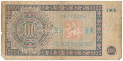 Csehszlovákia 1945. 1000K "S.24B 206429" T:VG
Czechoslovakia 1945. 1000 Korun "S.24B...