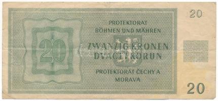 Német Harmadik Birodalom / Cseh-Morva Protektorátus 1944. 20K "S.45H 425252" T:F
German T...