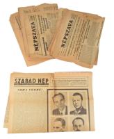 1956 Vegyes újság tétel, 10 db, közte a Szabad Nép október 6-i száma a kivégzett Rajk László és társ...