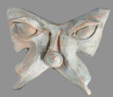 Brutalista kerámia falimaszk, 26x21 cm