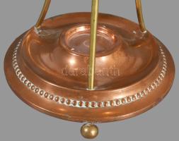 Oscar Nilsson bauhaus réz kanna melegítővel, jelzés nélkül, m: 22 cm