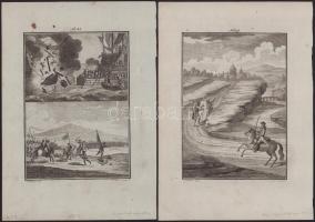 ca 1800 Kivégzőhely Sollerer - Kohl rézmetszet + 2 harctéri rézmetszet 12x17 / 19x25 cm