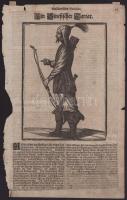 ca 1560. Egy kínai tatár katona fametszetű ábrázolása. Mongol vagy mandzsu katonákat hívták így a ko...
