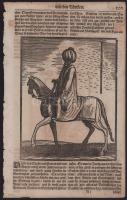 ca 1600. Török nagyvezér és kádi (bíró) fametszetű ábrázolása kísérő szövegekkel a törökökről. Lapmé...