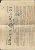 1895-1900 Borsodmegyei, Budapesti-közlöny, Borsod-Miskolci értesítő, 2 db-on hírlapbélyeggel