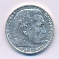 Német Harmadik Birodalom 1937F 5M Ag "Hindenburg" kapszulában T:XF patina
German Third Em...