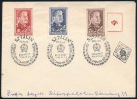 1949 Sztálin vágott sor FDC