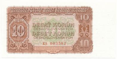 Csehszlovákia 1953. 10K "KS 003582" T:UNC,AU
Czechoslovakia 1953. 10 Korun "KS 00358...
