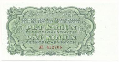 Csehszlovákia 1953. 5K "AE 412706" T:UNC,AU
Czechoslovakia 1953. 5 Korun "AE 412706&...
