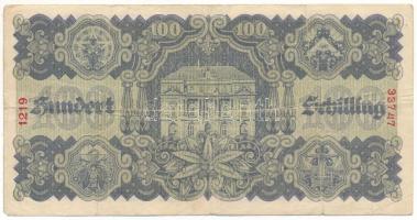 Ausztria 1945. 100Sch "1219 33747" T:F,VG
Austria 1945. 100 Schilling "1219 33747&qu...