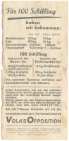 Ausztria 1953. 100Sch "Volksopposition" politikai propaganda T:VG kis anyaghiány
Austria ...