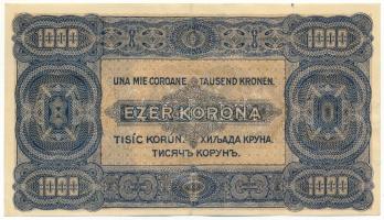 1923. 1000K "B 25 823568", "Magyar Pénzjegynyomda Rt. Budapest" nyomdahely-jelöl...