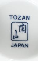 Tozan, japán porcelán tálka, Matricás, jelzett, hibátlan d: 16 cm + tányér d: 18 cm