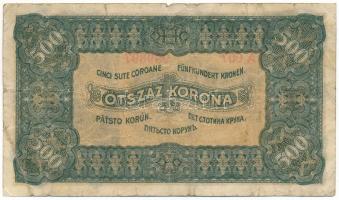 1923. 500K "Magyar Pénzjegynyomda Rt. Budapest." nyomdahely-jelöléssel "5A 007 999897...