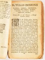 M.T. Ciceronis epistolarum selectarum Libritres. Quoes Notis illustravit Joannes Gasparus Schröderus...