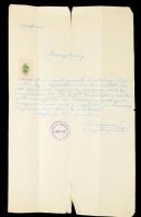 ca 1880-1940 Vegyes judaika témájú családi okmányok kikeresztelkedés, bizonyítványok, stb. több zsid...
