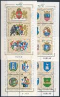 1997 Budapest és a megyék címerei II. 2 db azonos sorszámú blokkpár (10.000)