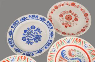 6 db Gránit és Alföldi magyaros mintájú porcelán fali dísztányér, matricás, jelzett, hibátlan d: 18-...