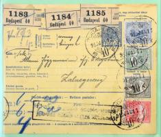 Postautalványok, utánvételi lapok és csomagszállítók gyűjteménye 1875-1923 17 + 6 + 15 összesen 38 d...