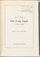 Joffe, Maria: One Long Night. A Tale of Truth. New York, 1978, New Park Publications. 248p. Kiadói e...