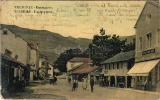 Trebinje, Bazargasse / street view, café, shops (Rb)